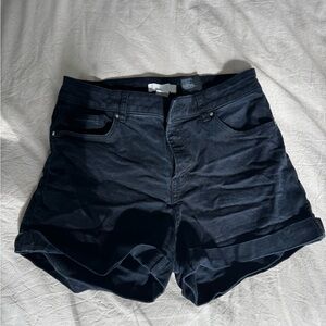 Women's Black Denim Shorts